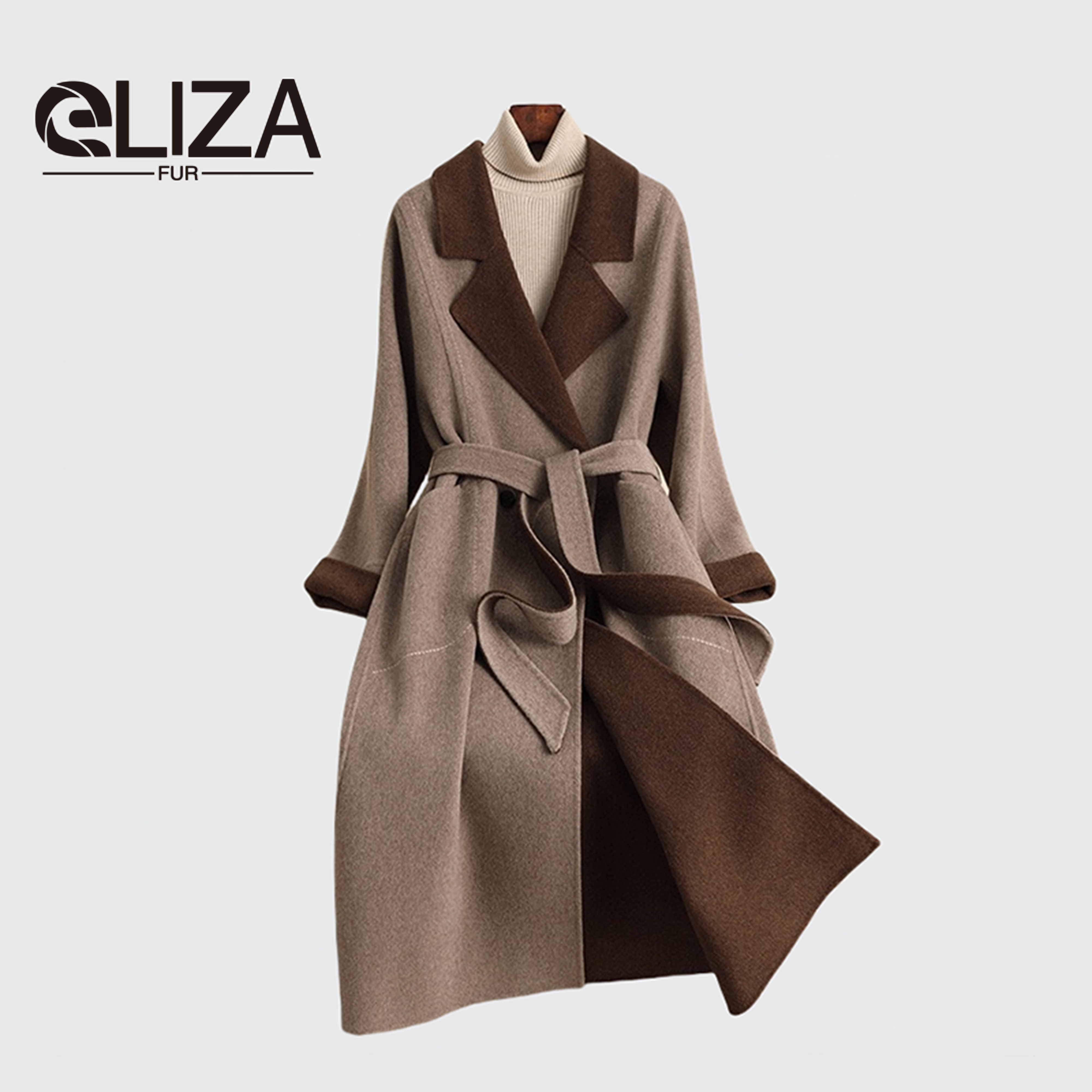 Custom cashmere coat Y-014